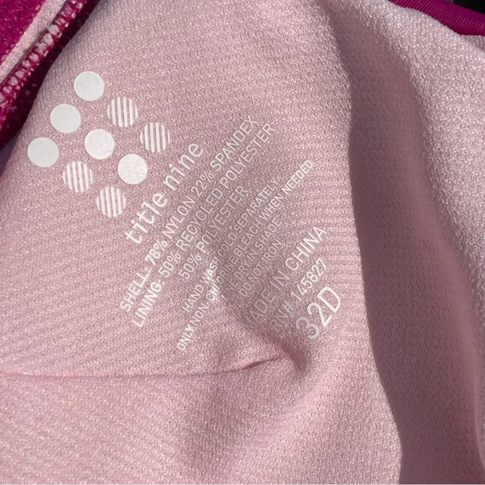 NWT Title Nine Pele Tankini Top Loganberry Sz 32D